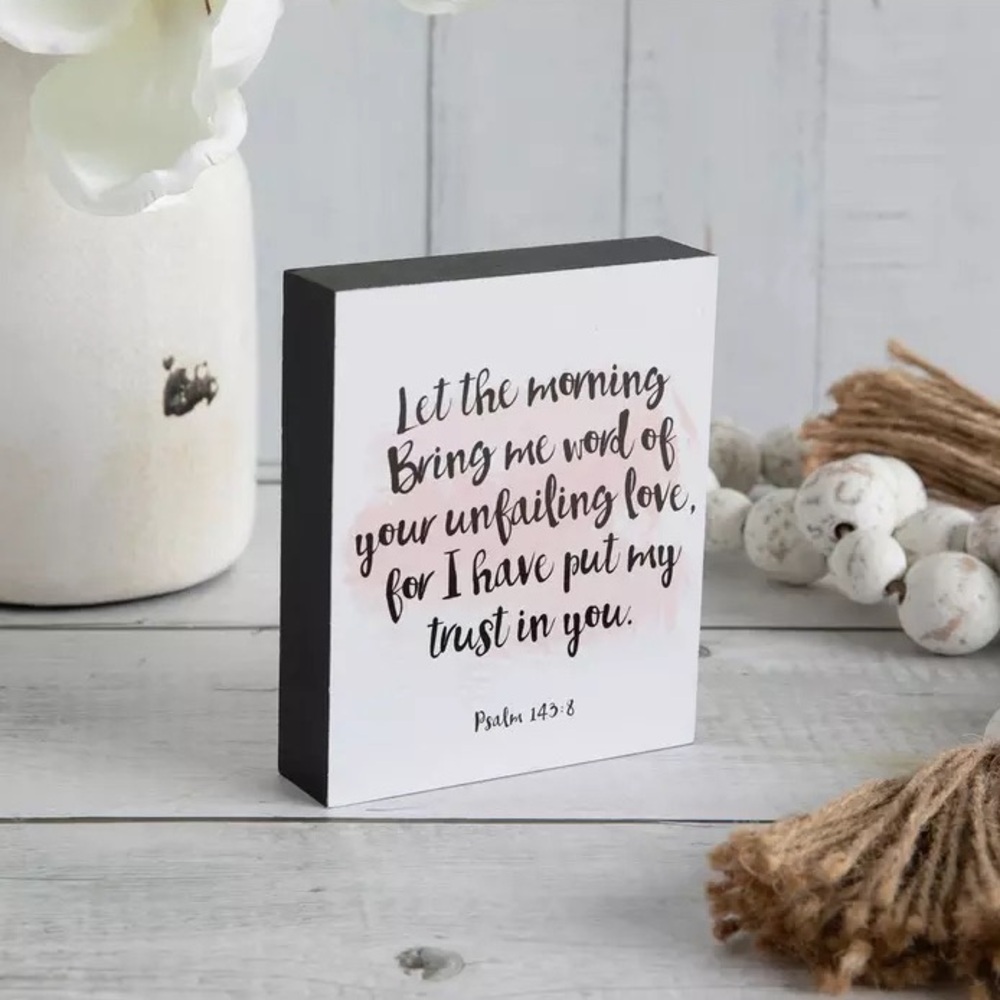 🤠FINAL PRICE Psalm 143:8 Wood Decor